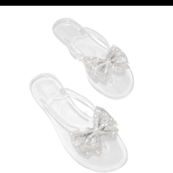 Rhinestone bow flip flop - Picture 3 of 4